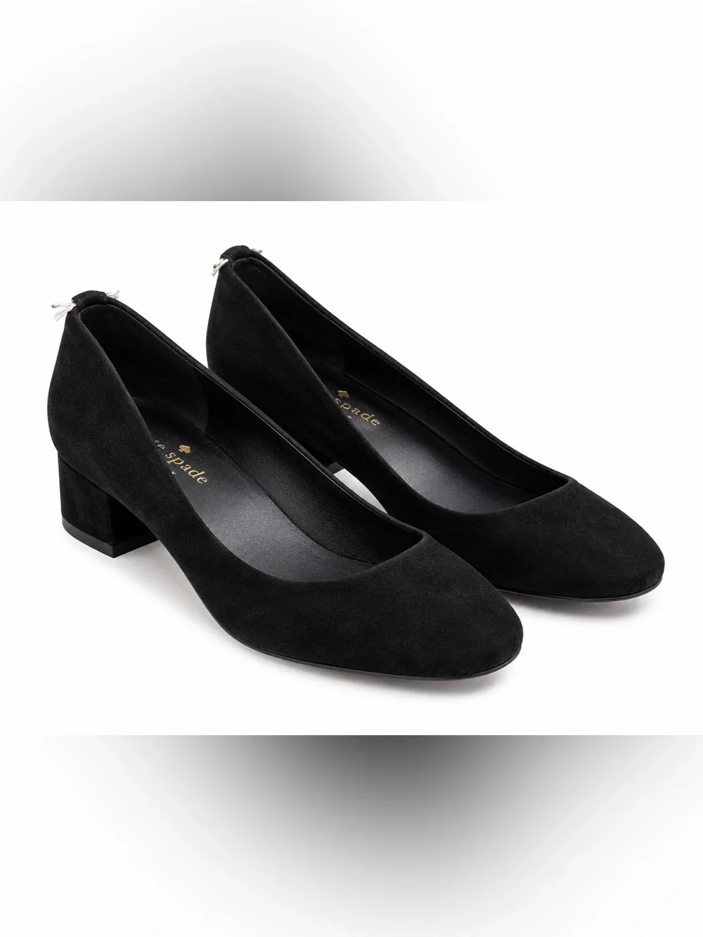 Kate Spade New York Black Suede 2” Block Heel Pumps Size: 8.5